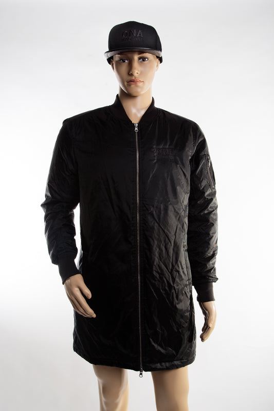 Bomber Jacket Long Black on Black