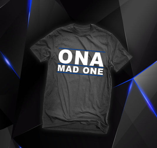 OnaMadOne Tee - Black and Blue